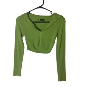 Zara Green Long Sleeve Top